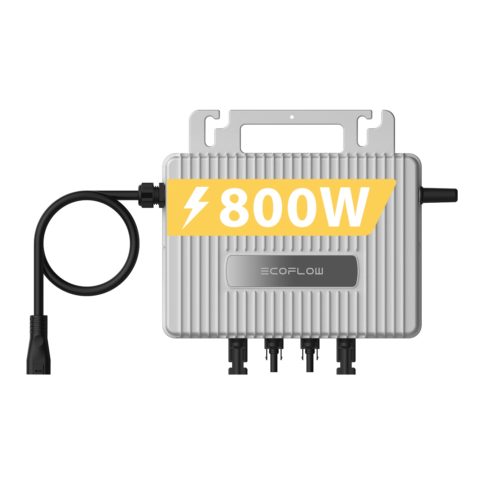 EcoFlow STREAM 800-W-Wechselrichter für Balkonkraftwerke mit Solareingängen und Anschlusskabel